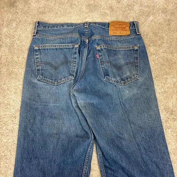 Vintage 90s Levi's 501xx Straight Leg Jeans 34x36 (32x33) Made in USA - Picture 2 of 14